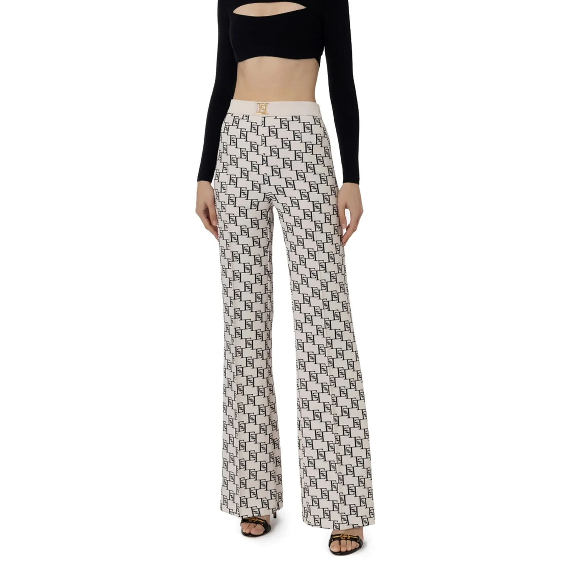 pantalone con logo elisabetta franchi