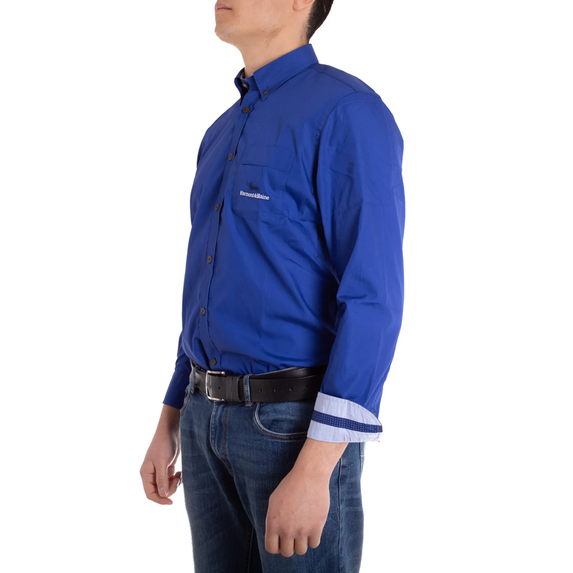 Camicia Da Lavoro Casamoda In Puro Cotone: Comfort Fit, Colore Blu Scuro (Taglia 58) - 6