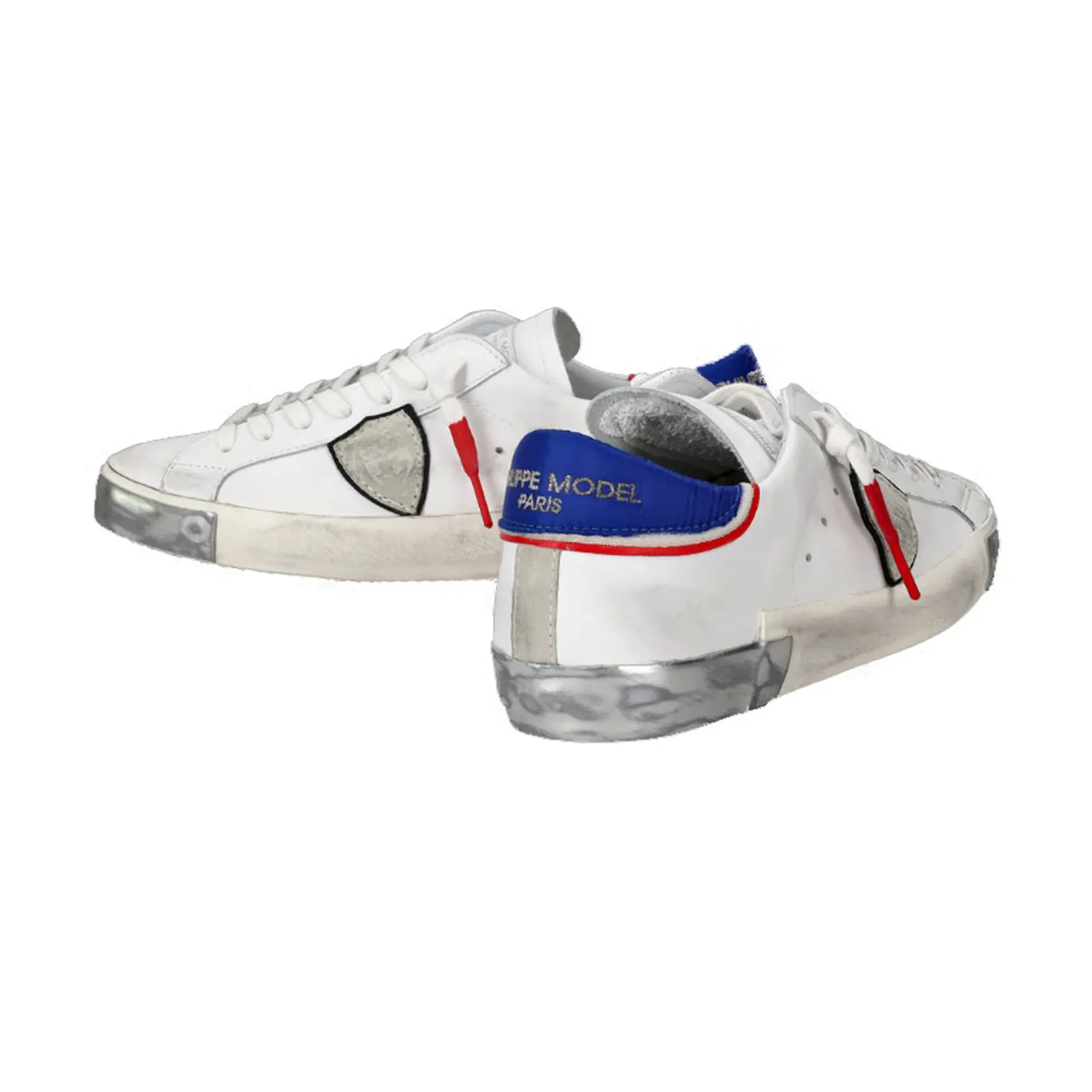 Philippe Model Leather Sneakers Uomo Prsx Low In Pelle E Camoscio in