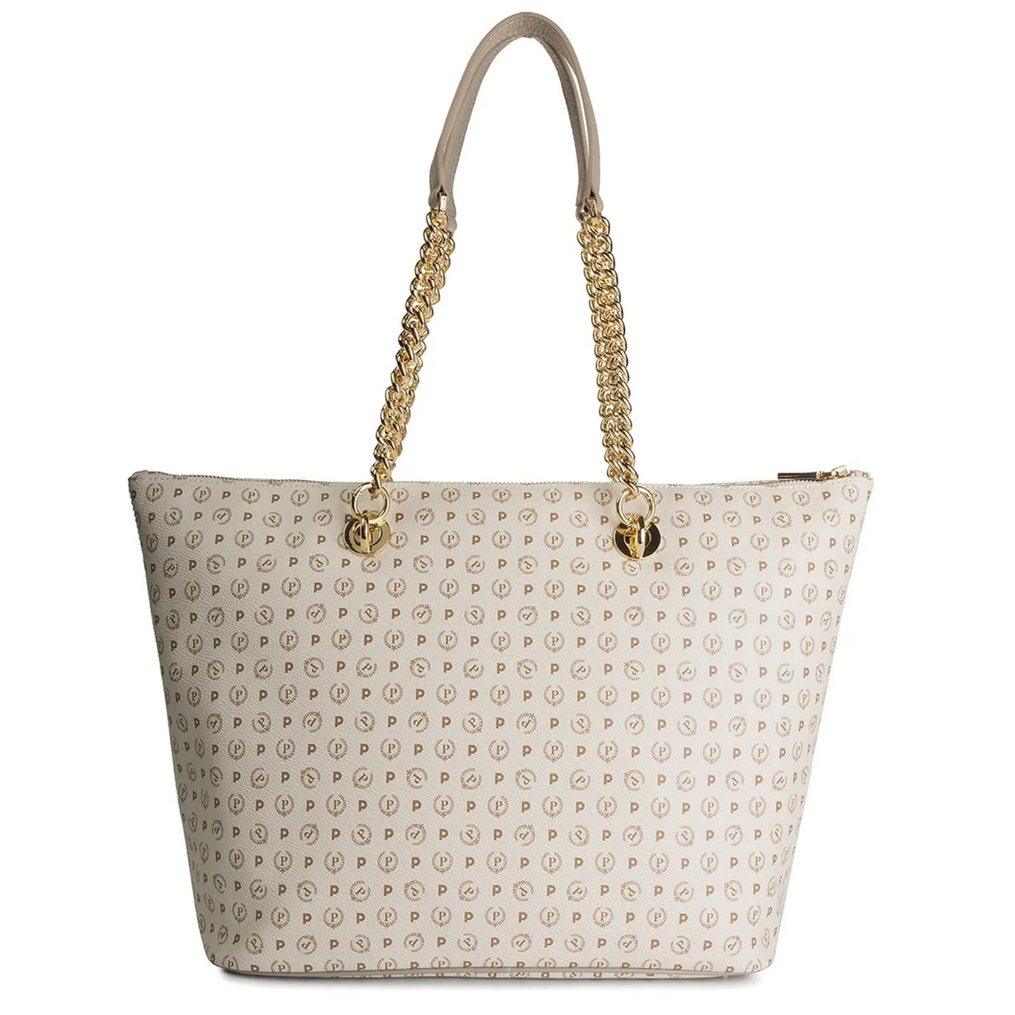 Borsa Pollini Messenger a spalla multitasche heritage logo Marrone