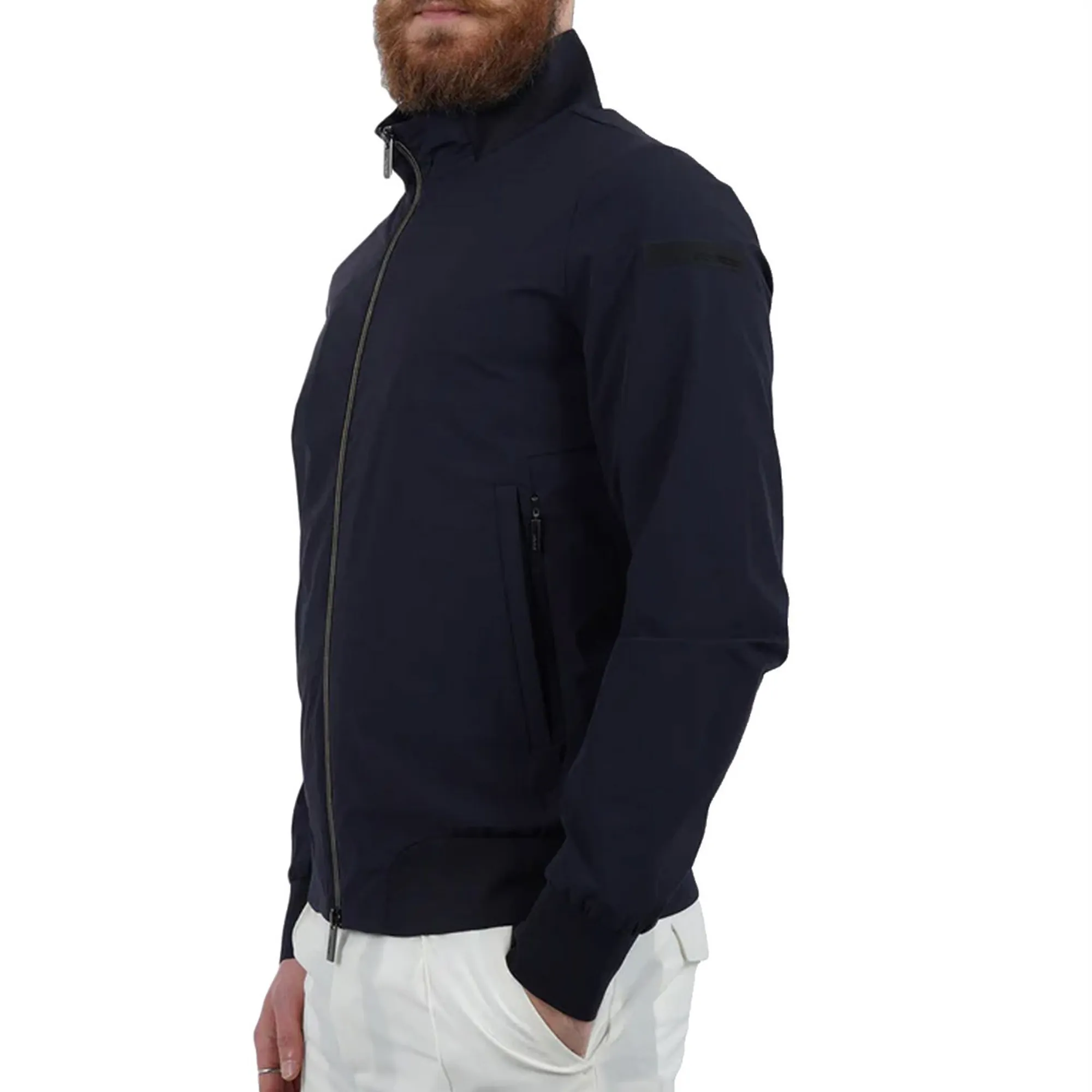 RRD Giubbino Impermeabile Blu Con Cappuccio 20804 main image 1
